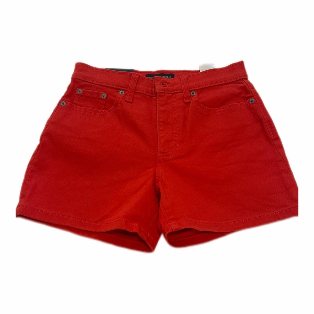 Banana Republic NWT Women’s size 26/2 Red Shorts 4” High Waist tailored Denim